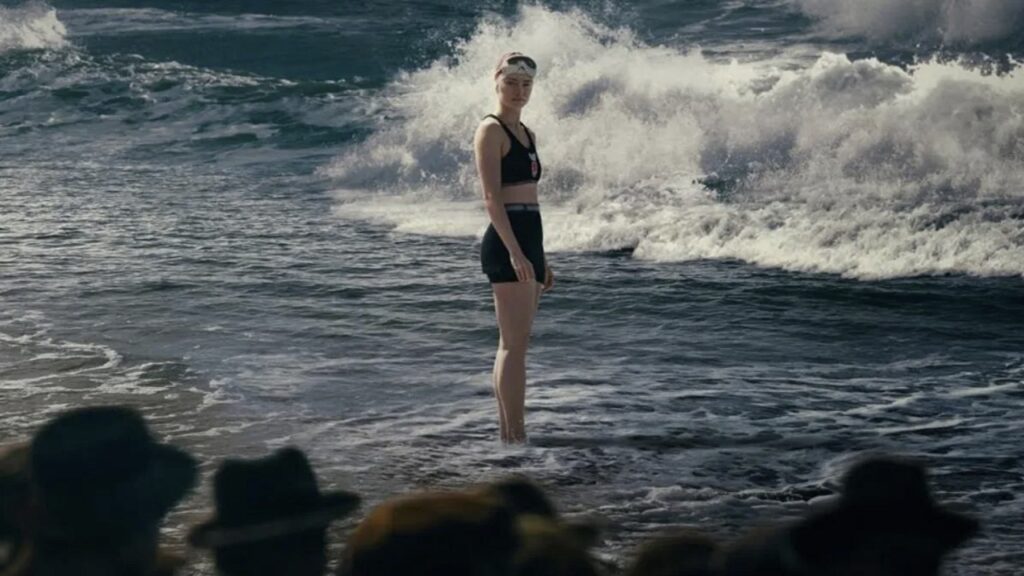 Daisy Ridley plays the cross-channel swimmer in Young Woman and the Sea
