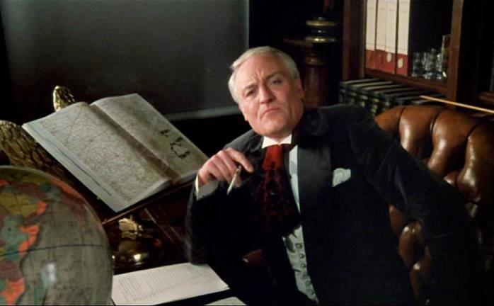 Charles Gray as the narrator in The Rocky Horror Picture Show