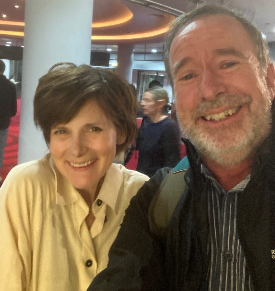 Bob Mann meeting Louise Brealey at the BFI in London