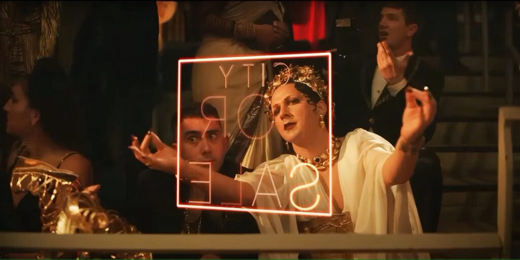 Shia LaBeouf dressed in Roman garb in Megalopolis