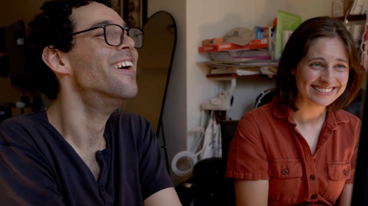 Film-maker Reid Davenport and his assistant Colleen in Life After.